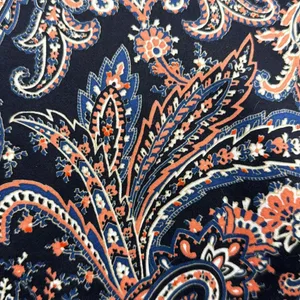 Pendleton Navy Blue and Pink Paisley Patterned Open Front Blazer Jacket thumbnail 5
