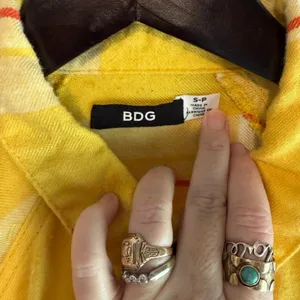 BDG 90’s Sunburst oversized indie cozy vacation Plaid Shirt size small thumbnail 2