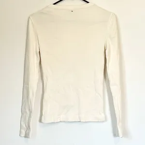 NWT Madewell Vintage Ivory Garment-Dyed Ribbed Cardigan Tee - Size: Extra Small thumbnail 7