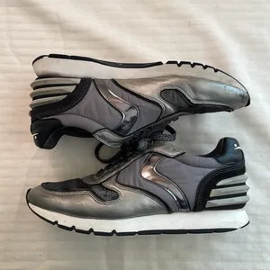 Voile Blanche leather nylon textile sneakers black silver Size‎ 37 US 7 thumbnail 4
