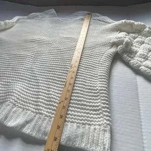 Harper Heritage size M loose weave oversized balloon popcorn sleeves cardigan. thumbnail 4