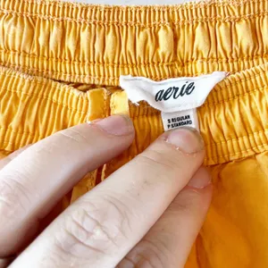 Aerie High Rise Baggy Lightweight Cargo Pants Orange Small thumbnail 4