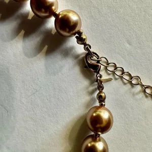 NWT Avon vintage gold tone beaded necklace thumbnail 7