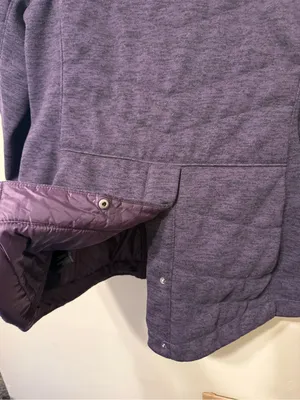 The North Face Women's Purple Quilted Hooded Jacket L thumbnail 11