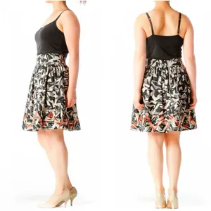 Anthropologie | Odille Abstract‎ Sequin Skirt | A-Line | 6 | Embroidered Lined thumbnail 2