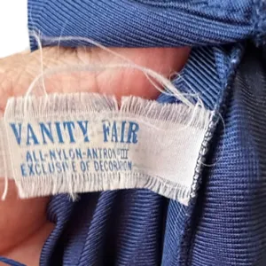 Vintage Vanity Fair Navy Long Nightgown‎ thumbnail 6