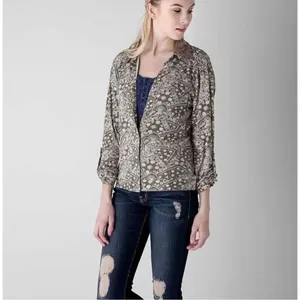 Womens Buckle BKE Gimmicks Sequin Collar Back Collar Button Down Cutout Top - S thumbnail 2