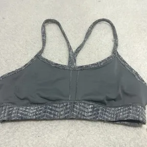 Lululemon sport bra gray/white size 2 thumbnail 6