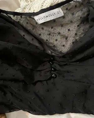 Hello Molly Black Long Sleeve Top thumbnail 3