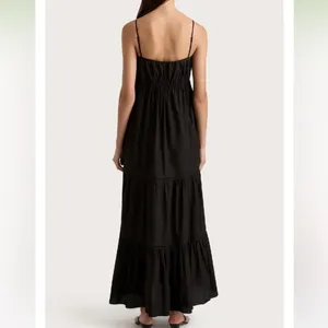 Nwt Faithfull The Brand Joen Midi Cotton Dress Black 2 thumbnail 2