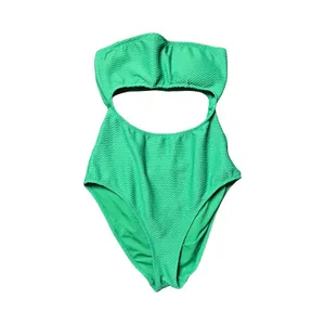 Aerie Jacquard Cut Out Strapless One-Piece Swimsuit Size: S thumbnail 2