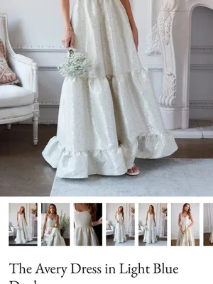 V.chapman The Avery Dress in Light Blue Duchess thumbnail 3