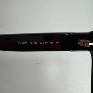 Tory Burch Sunglasses Square Black TY 7075 Silver Logo Grey Gradient Lens thumbnail 12