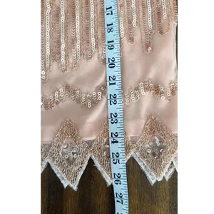 PrettyGuide Rose Gold Sequin Flapper Tank Top Sleeveless Mesh Scalloped Hem S‎ thumbnail 11