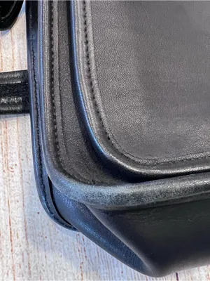 Coach‎ Ramblers Legacy Crossbody Bag Black Leather Vintage Turnlock 9061 USA thumbnail 2