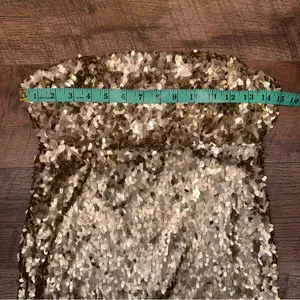 Sparkle & Fade Gold Sequin Strapless Party Dress thumbnail 13