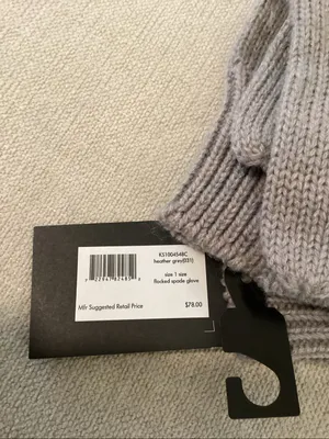 Kate Spade Women’s Flocked Spade Gloves, Grey, One size, New with tags thumbnail 5