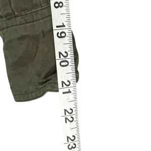 Free People Off Campus Shirt Womens XS Moss‎ Green Tencel Metallic Boho Utility thumbnail 12