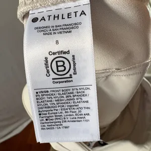 Athleta Womens light Gray Pintuck Straight Leg Zipper Pocket Casual Pants Size M thumbnail 10