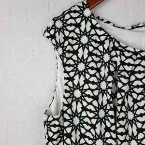 Maggie London Stitch Fix Dress 22W Black White Cenna Jersey Starbust Mini NEW thumbnail 16