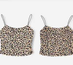 🐆 GAZE Leopard Print Cami Crop Top - Size Medium ✨ thumbnail 7