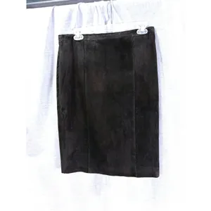 NWT Elie Tahari Dark Brown Suede Pencil Skirt 10 Kim‎ Midi Leather Luxe Academia thumbnail 2