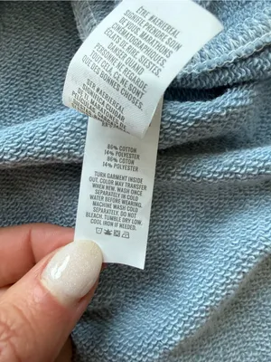 Aerie Oversized Quarter Snap Sweatshirt Blue XS thumbnail 9
