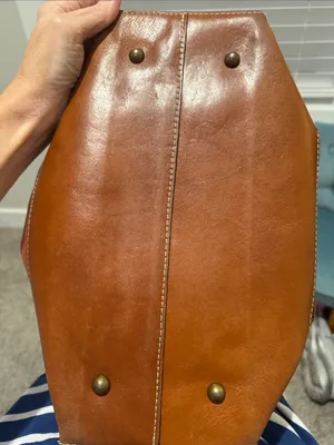 Patricia Nash Floral Leather Tote — Orange, Red & Green thumbnail 6