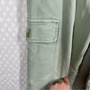 Aritzia Wilfred Free Women Pants‎ Sz 6 Green Modern Cargo High Rise Pockets thumbnail 3