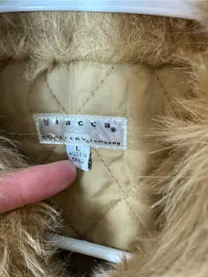VTG Y2k Denim Jean Coat Womens M Chunky Fur 90s Bratz Retro Lizzy McGuire Boho thumbnail 2