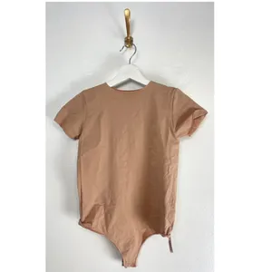 SKIMS Essential T-Shirt Thong Bodysuit in Sandstone Large/X-Large thumbnail 4