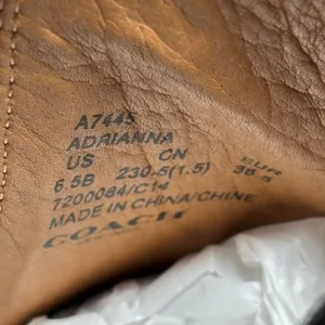 Coach Adrianna‎ Black Leather Peep Toe Bootie 6.5B thumbnail 6