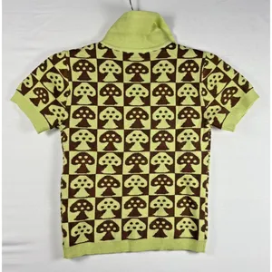 Planet Gold‎ Women Mushroom Short Sleeve Knit Sweater Hipster Grunge Small NwT thumbnail 2