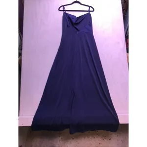 Lulus Maxi Dress Womens Size M Navy Blue Cowl Neck Satin Formal Gown New thumbnail 11