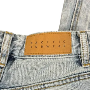 PacSun High Rise Bootcut Jeans Womens 24 Light Wash Denim Button Fly 100% Cotton thumbnail 9