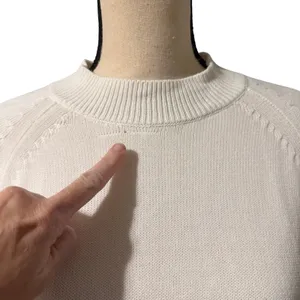 Quince Wmns White 100% Organic Cotton Mock Neck Sweater Sz M Classic Minimalist thumbnail 5