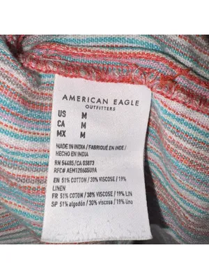 American Eagle Outfitters Striped Paperbag Waist Shorts Size Medium thumbnail 6