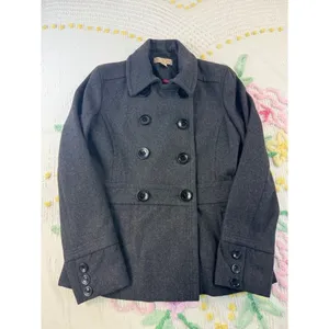 American Rag Co vtg Womens Double Breasted‎ Peacoat Gray Wool Blend Size Medium thumbnail 3