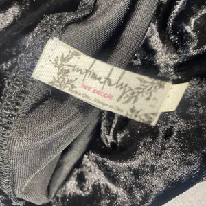 Free People Black Velvet Tank Top mini dress Small Babydoll Lace Romantic Whimsy thumbnail 13