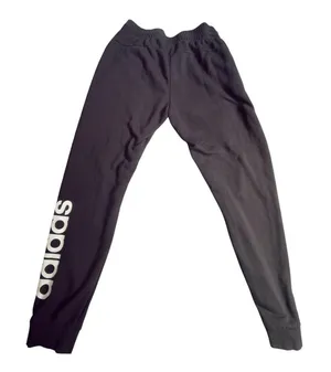 Adidas black joggers with white logo detail. size‎ M thumbnail 1