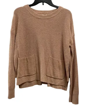 Madewell Sweater‎ Womens Small Beige Cable Knit Pullover Long Sleeve Pocket thumbnail 1