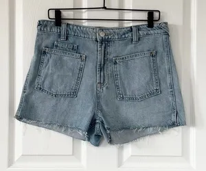 Free People Bettie Sailor Shorts in Light Wash by We The Free Size 30 NWT thumbnail 1