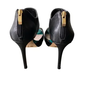 VINCE CAMUTO Leather Sandal Womens Sz 8.5 Black Platform Peep Toe thumbnail 4
