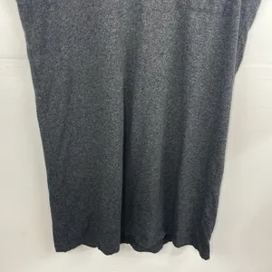 Madewell Heather Gray Knit Dress Shirt Strapless size Large 100% Cotton thumbnail 3