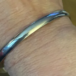 Vintage Mexico silver bangle bracelet thumbnail 2
