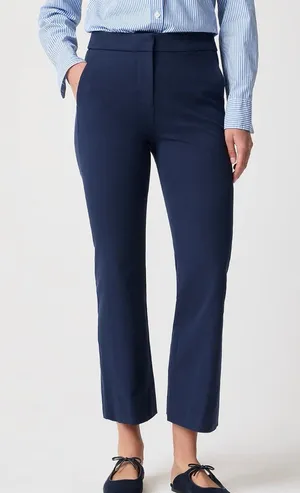 J. Crew Kelsey Flare Pants Navy Blue Women’s 6 thumbnail 1