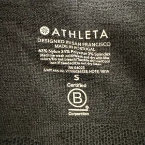 Athleta Momentum Camo Long Sleeve Top Black Grey Seamless 491464-02 Small thumbnail 5