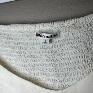 Reformation Laraine Ivory Off The Shoulder Cropped Blouse Women’s Size Medium 8 thumbnail 10