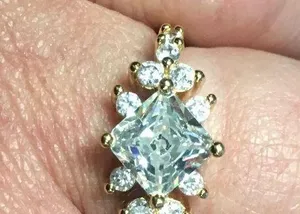 White Topaz ring in 14kt gold over sterling silver thumbnail 1
