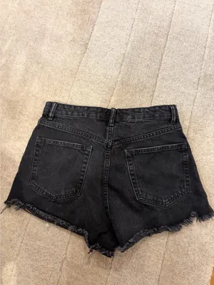 ZARA Black Jean Shorts Denim thumbnail 3
